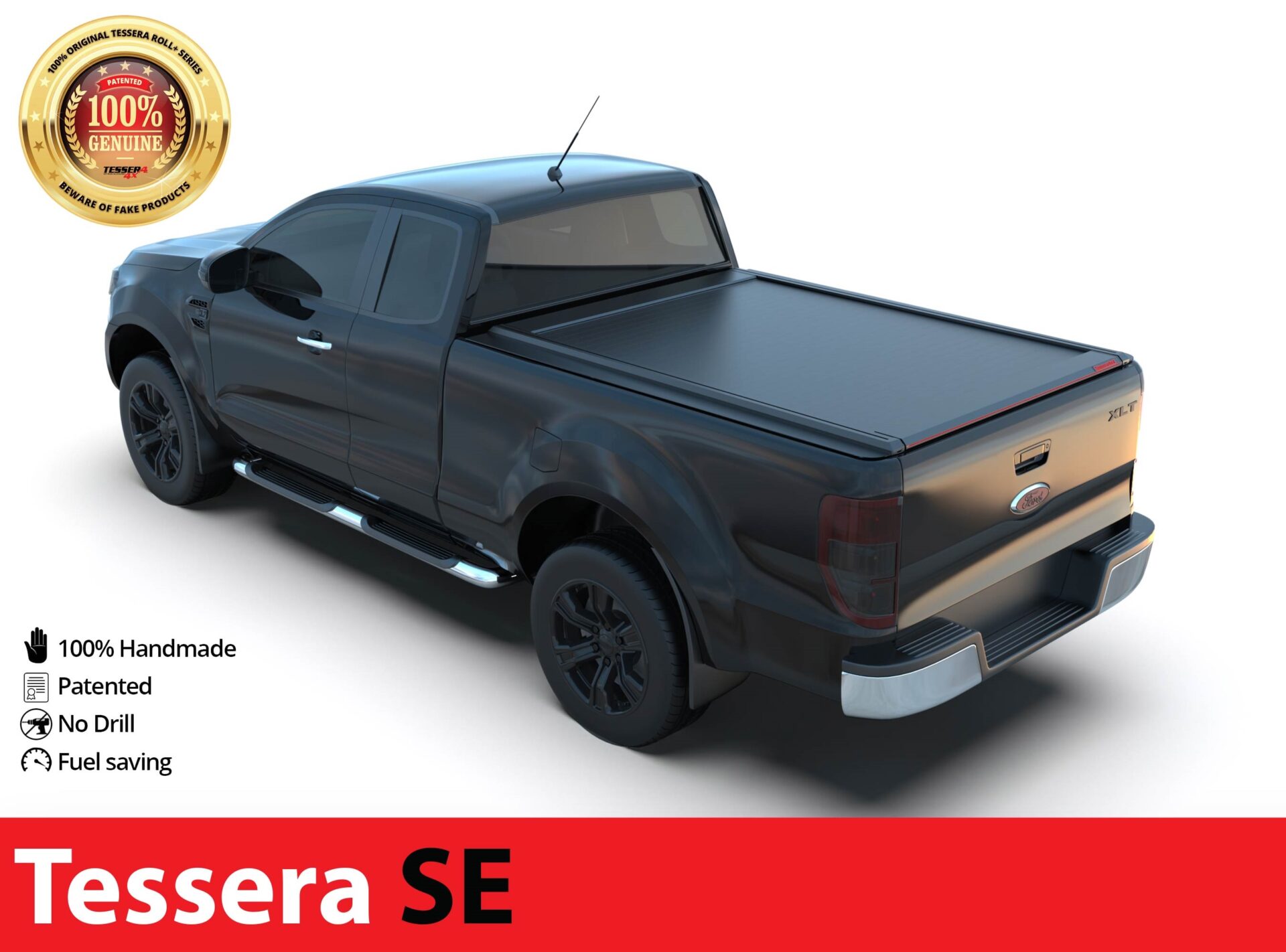 Laderaumabdeckung Tessera SE für Ford Ranger XL/XLT S/C ab 2012+ & 2016+ & 2020+ TESS 1507 SE black matt Laderaumabdeckung Tessera SE für Ford Ranger XL/XLT S/C ab 2012+ & 2016+ & 2020+ TESS 1507 SE black matt
