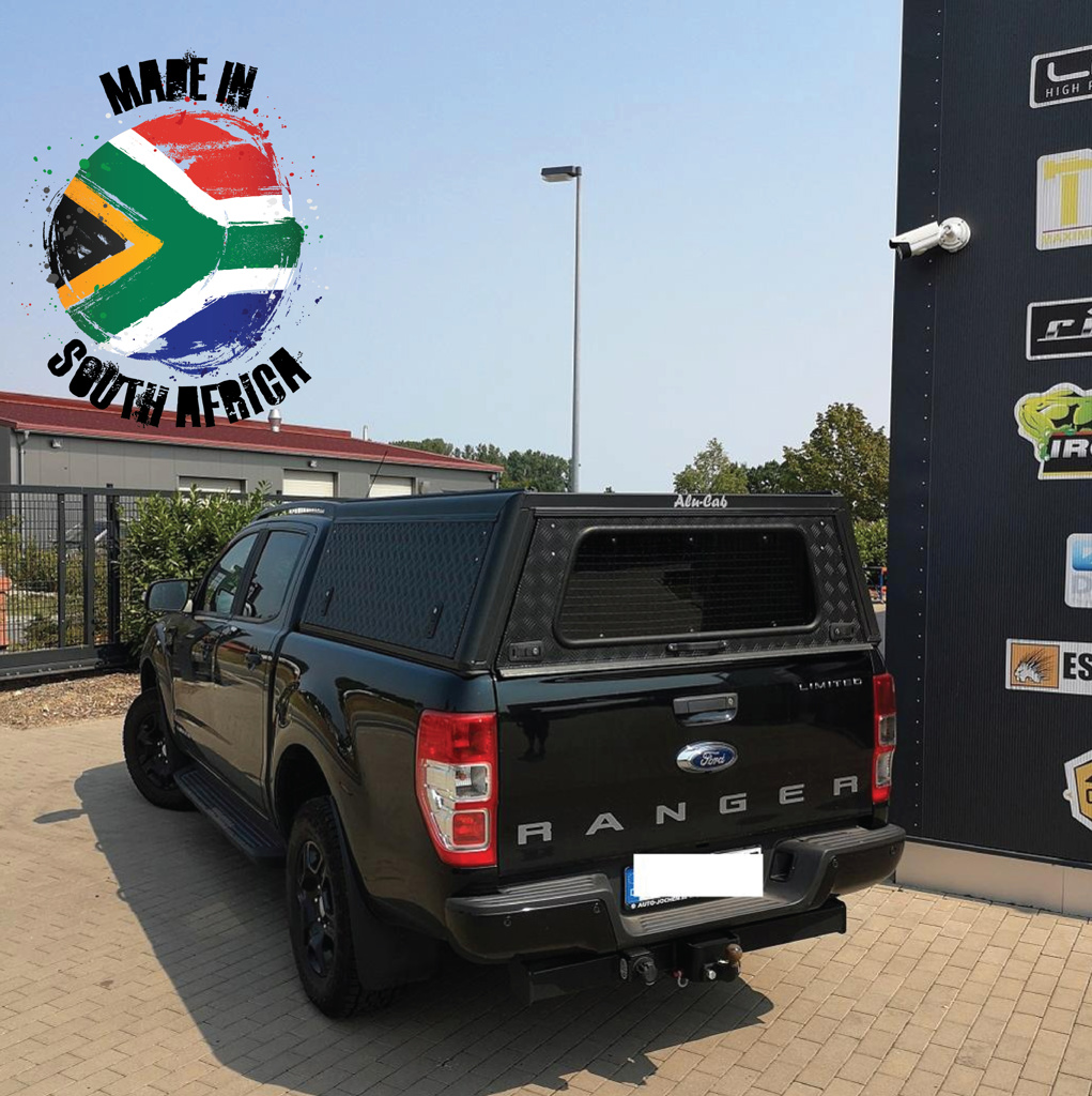 Alu-Cab Hardtop Explorer Ford Ranger 2012-22 Doppelkabine schwarz/ geriffelt