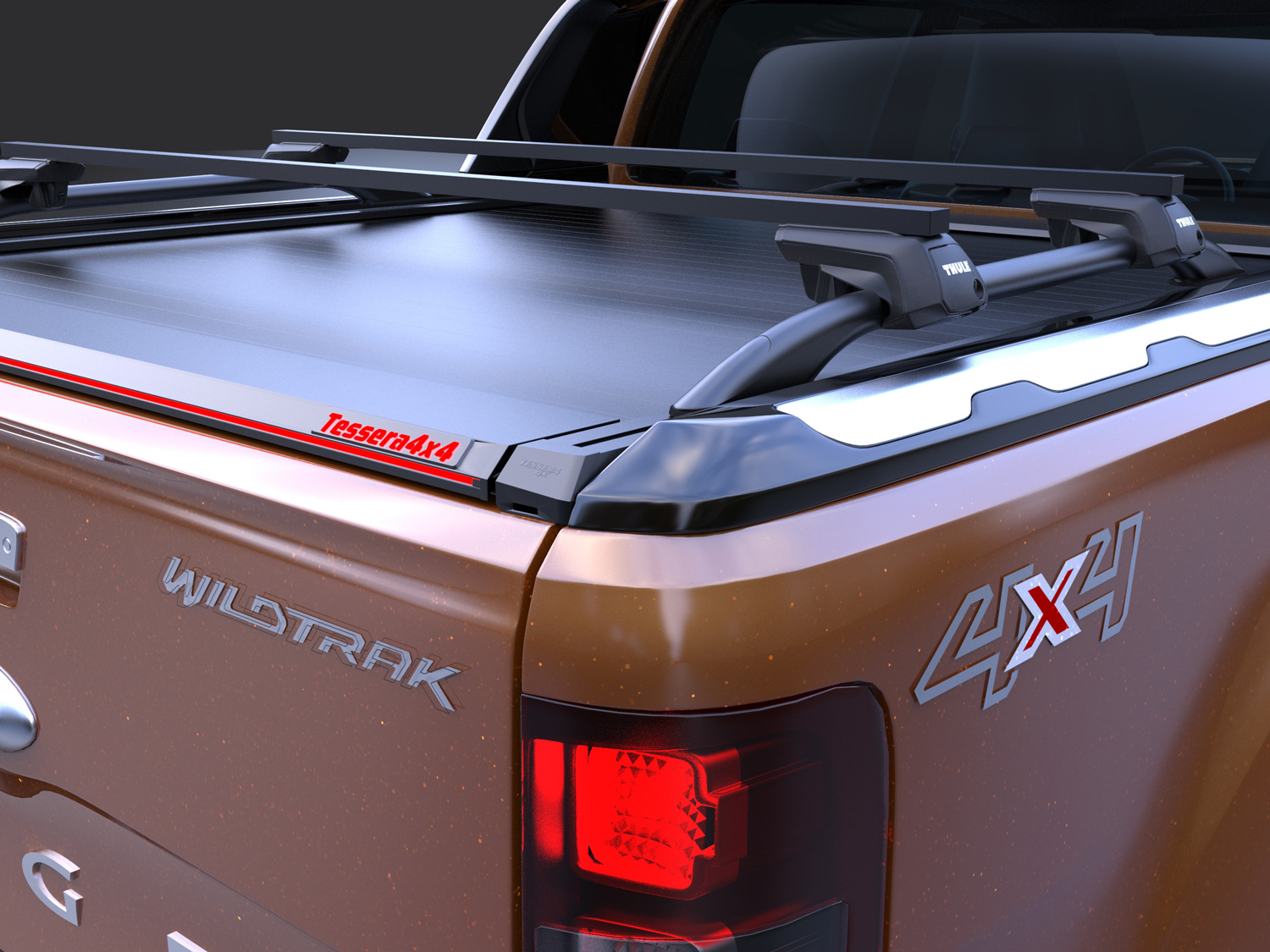 Tessera Roll+ Laderaumabdeckung "Basic" für FORD Ranger WILDTRAK D/C ab 11/2012+ & 2016+& 2020+ TESS 1408 ROLL black matt