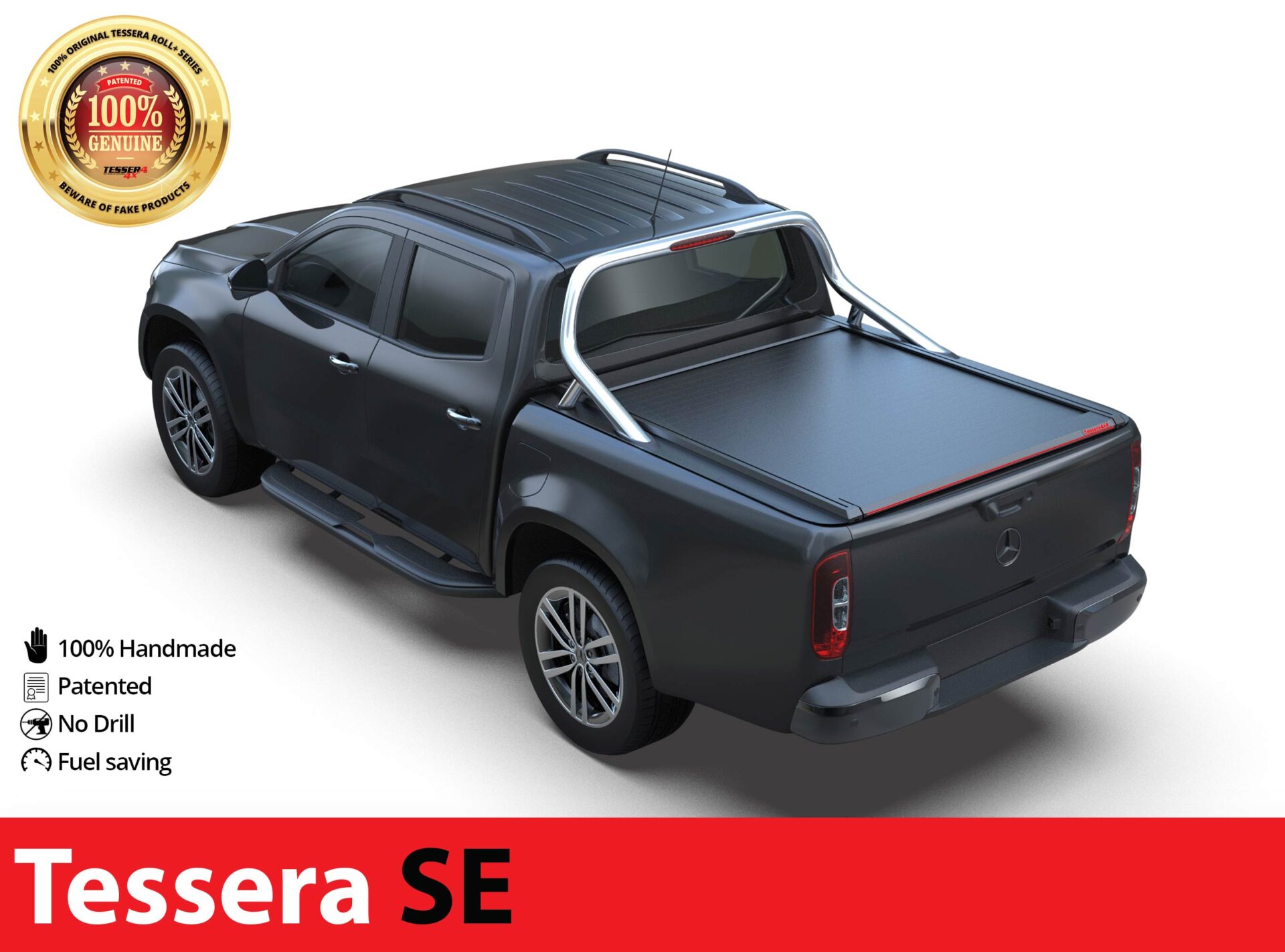 Laderaumabdeckung Tessera SE für Mercedes X-Klasse 2021+ D/C mit OEM Rollbar TESS 15191 SE black matt Laderaumabdeckung Tessera SE für Mercedes X-Klasse 2021+ D/C mit OEM Rollbar TESS 15191 SE black matt