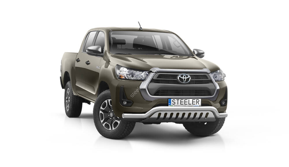 Frontschutzbügel mit Blech bis Kennzeichen - Toyota Hilux (2021 -)