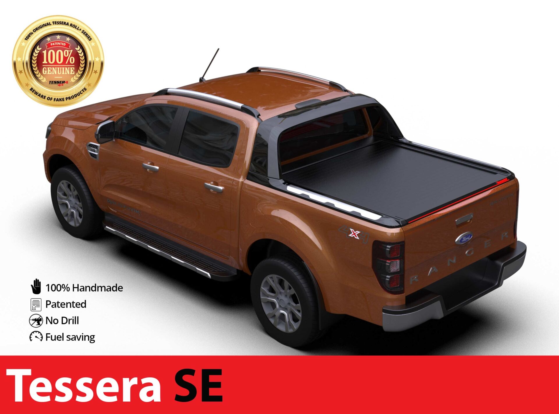 Laderaumabdeckung Tessera SE für Ford Ranger Wildtrak D/C ab 2012+ & 2016+ & 2020+ TESS 1508 SE black matt Laderaumabdeckung Tessera SE für Ford Ranger Wildtrak D/C ab 2012+ & 2016+ & 2020+ TESS 1508 SE black matt