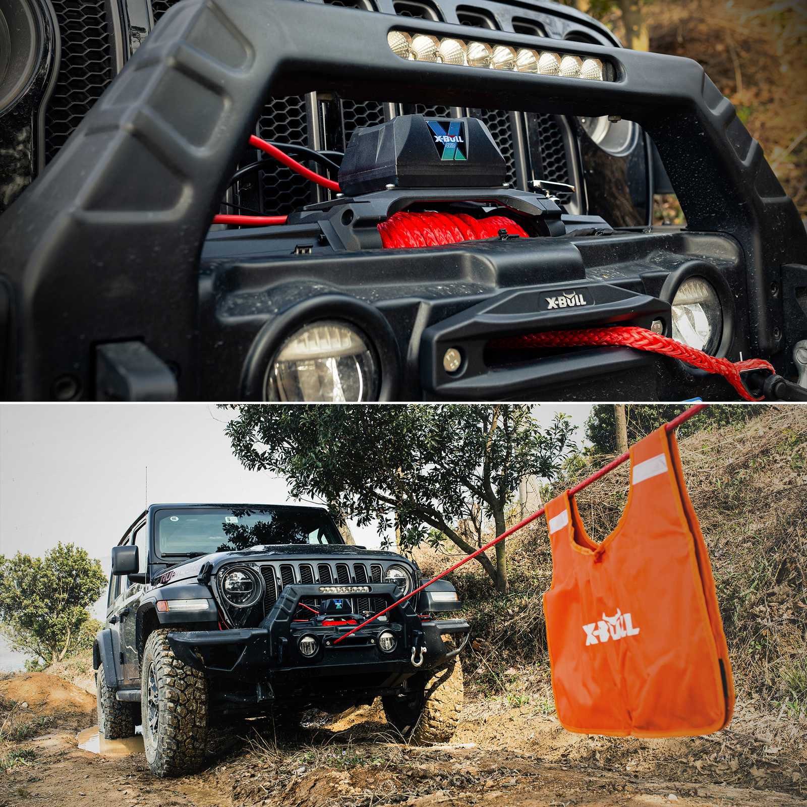 12V X-BULL Seilwinde 12000 LBS (5443 KG) Synthetikseil Offroad 4x4 12V X-BULL Seilwinde 12000 LBS (5443 KG) Synthetikseil Offroad 4x4
