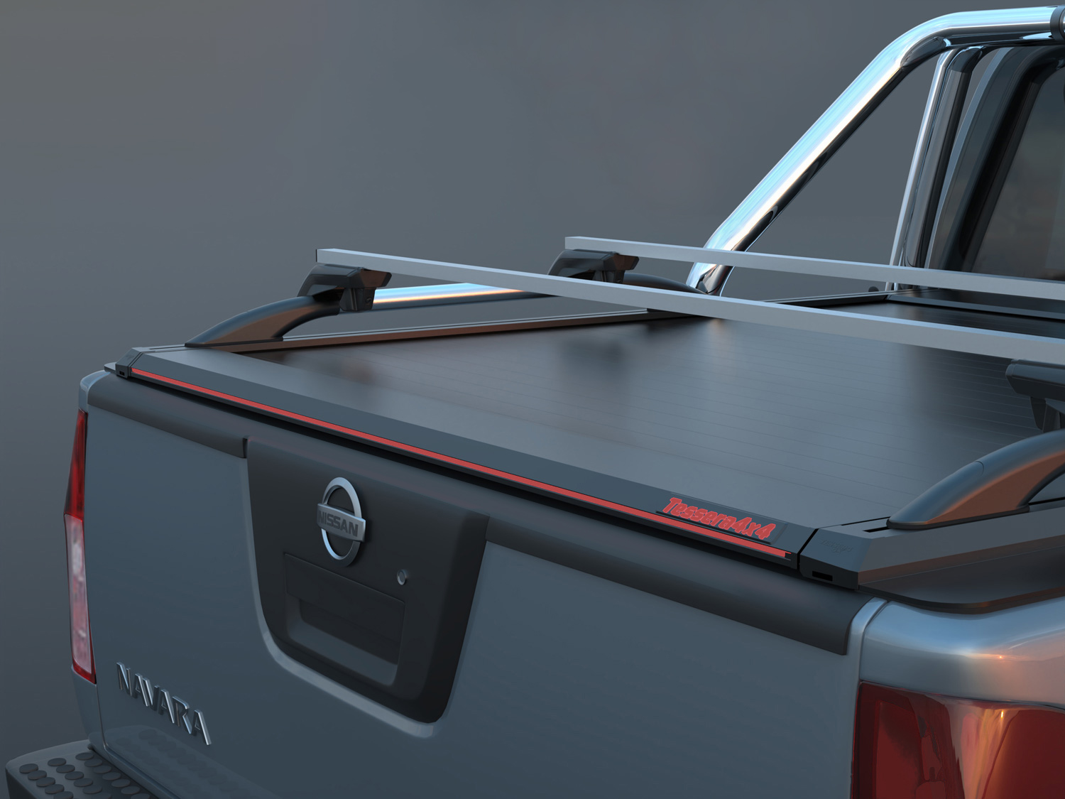 Laderaumabdeckung Tessera SE für Nissan Navara D40 D/C (SHORTBED 156cm) TESS 150 SE black matt