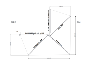 Alu-Cab 2m Markise, links (270°)
