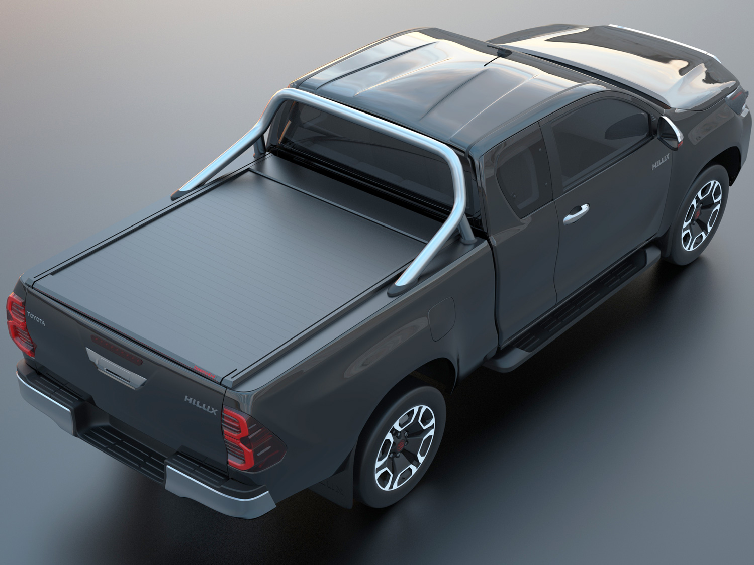 Laderaumabdeckung Tessera SE für Toyota Hilux Revo 2016+ mit OEM Überrollbügel S/C TESS 15171 SE black matt