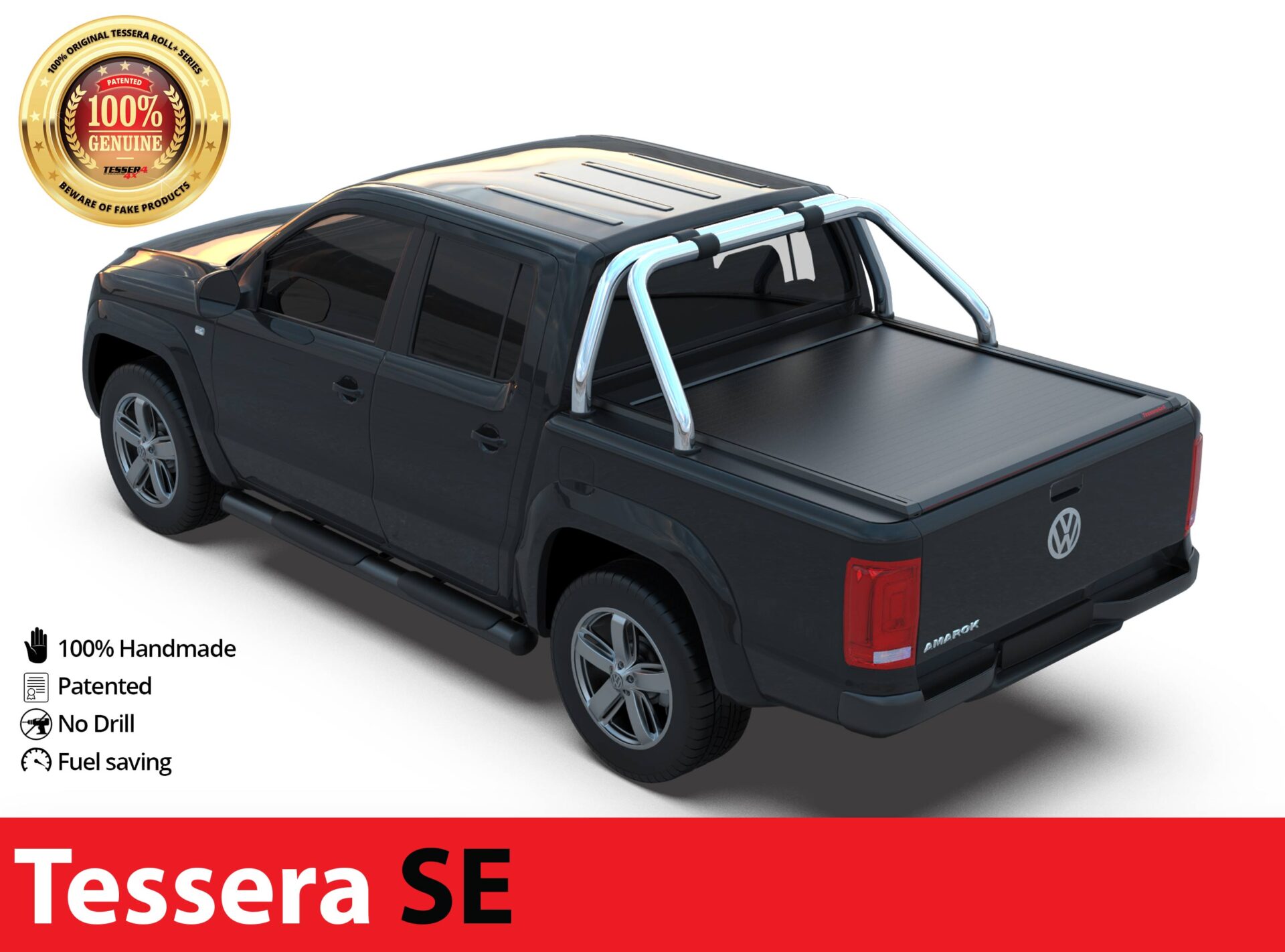 Laderaumabdeckung Tessera SE für Volkswagen Amarok 2010-2022 D/C mit OEM Überrollbügel TESS 1501 SE black matt Laderaumabdeckung Tessera SE für Volkswagen Amarok 2010-2022 D/C mit OEM Überrollbügel TESS 1501 SE black matt