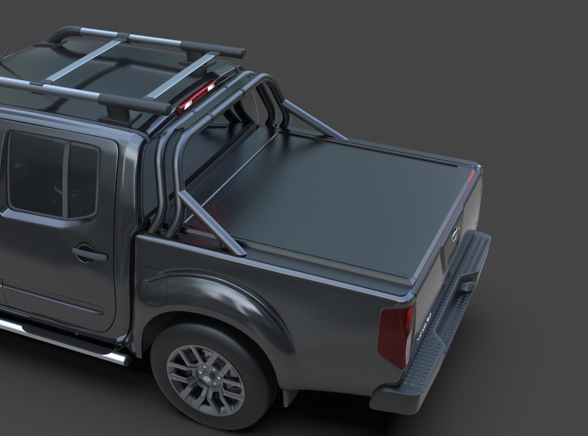 Laderaumabdeckung Tessera SE für Nissan Navara D40 D/C (SHORTBED 156cm) TESS 150 SE black matt