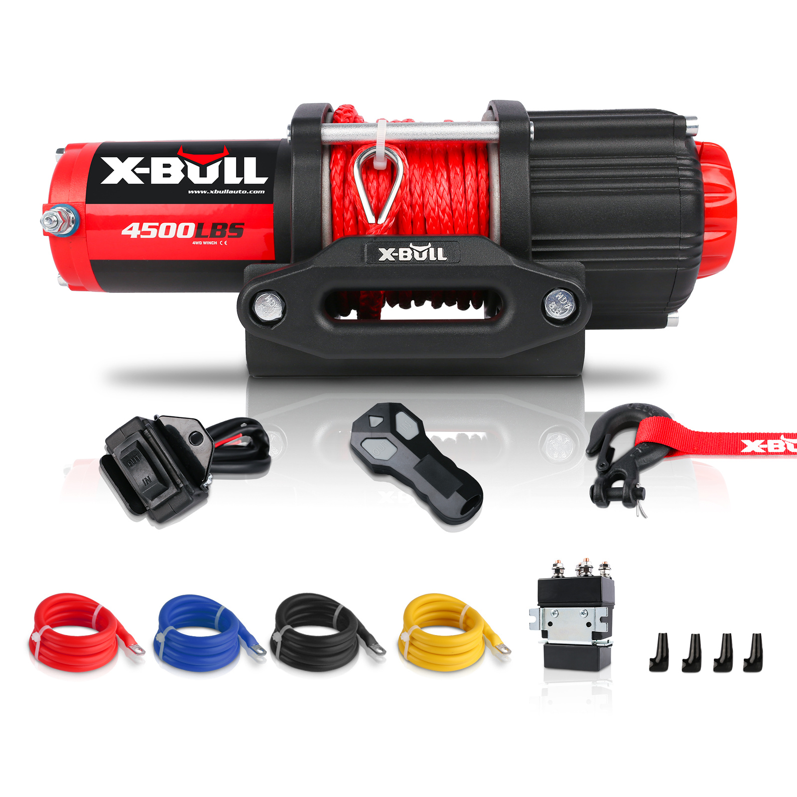 12V X-BULL Seilwinde 4500 LBS (2041 KG) Synthetikseil ATV UTV QUAD 12V X-BULL Seilwinde 4500 LBS (2041 KG) Synthetikseil ATV UTV QUAD