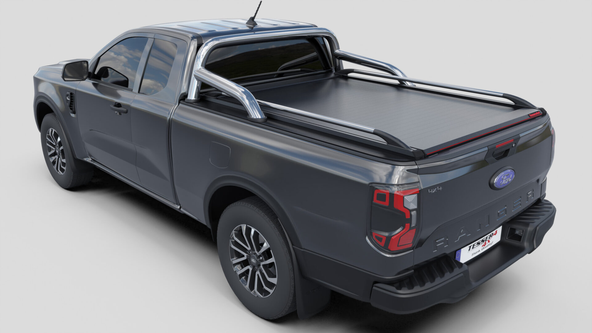 Laderaumabdeckung Tessera SE für FORD Ranger T6.2 P703 2023+ Extrakabine mit OEM Überrollbügel TESS 15070 ROLL black matt Laderaumabdeckung Tessera SE für FORD Ranger T6.2 P703 2023+ Extrakabine mit OEM Überrollbügel TESS 15070 ROLL black matt