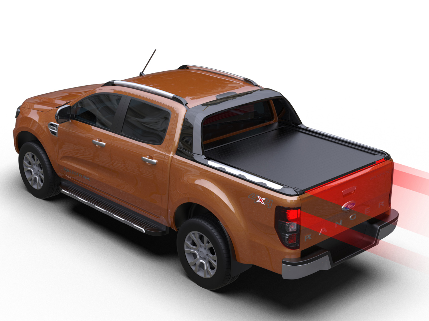 Tessera Roll+ Laderaumabdeckung "Basic" für FORD Ranger WILDTRAK D/C ab 11/2012+ & 2016+& 2020+ TESS 1408 ROLL black matt