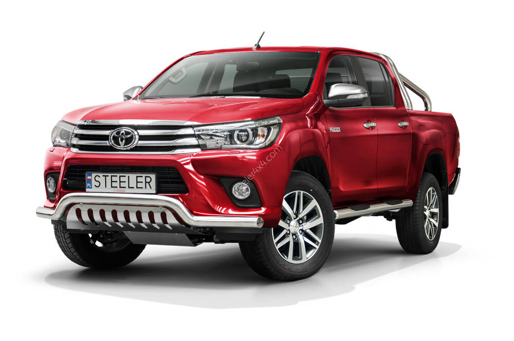 Frontschutzbügel mit Blech bis Kennzeichen - Toyota Hilux (2015 - 2018)