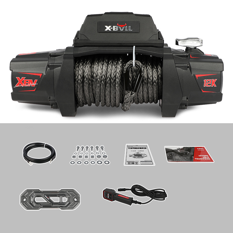 12V X-BULL Seilwinde 12000 LBS (5443 KG) Synthetikseil Offroad 4x4 12V X-BULL Seilwinde 12000 LBS (5443 KG) Synthetikseil Offroad 4x4