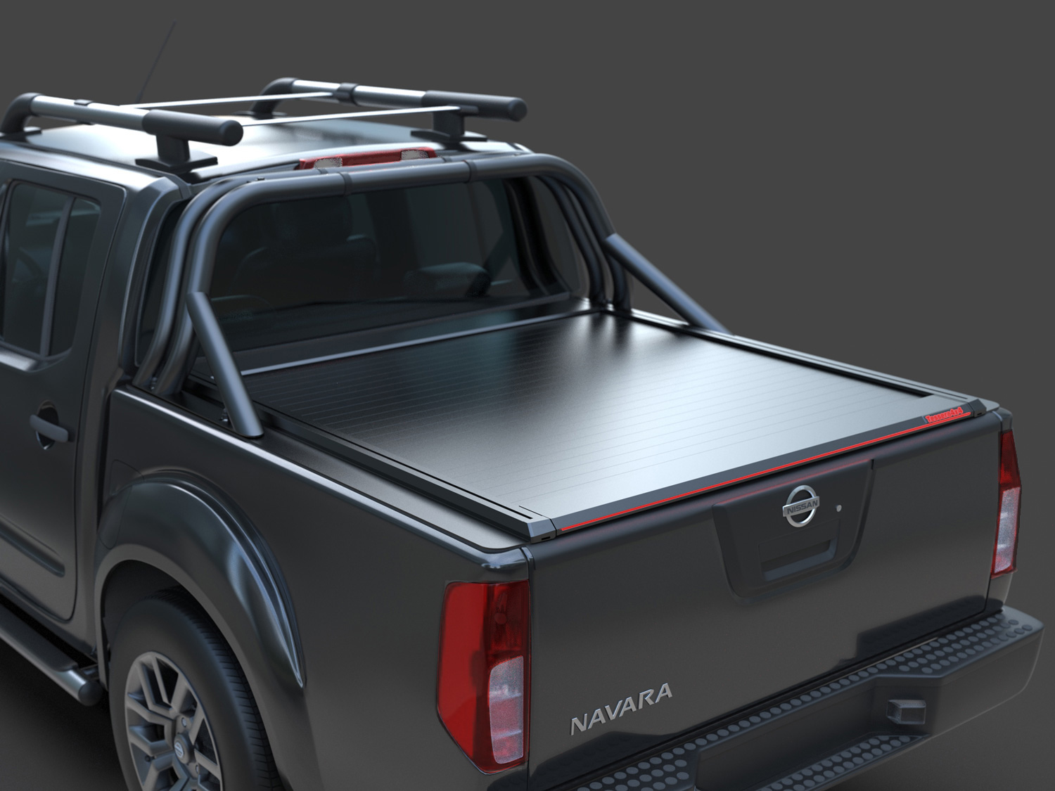 Laderaumabdeckung Tessera SE für Nissan Navara D40 D/C (SHORTBED 156cm) TESS 150 SE black matt