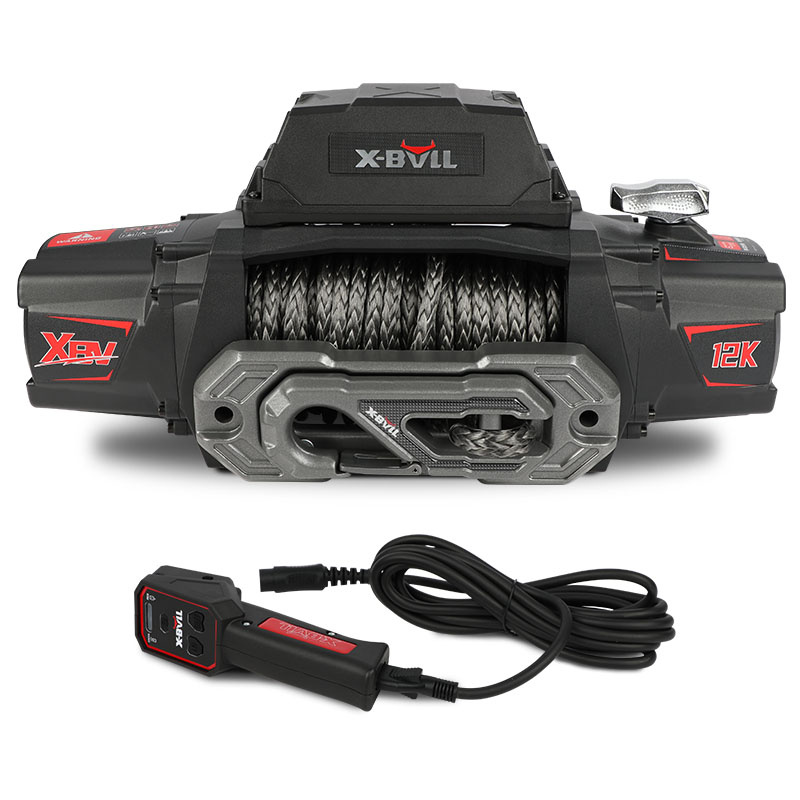 12V X-BULL Seilwinde 12000 LBS (5443 KG) Synthetikseil Offroad 4x4 12V X-BULL Seilwinde 12000 LBS (5443 KG) Synthetikseil Offroad 4x4