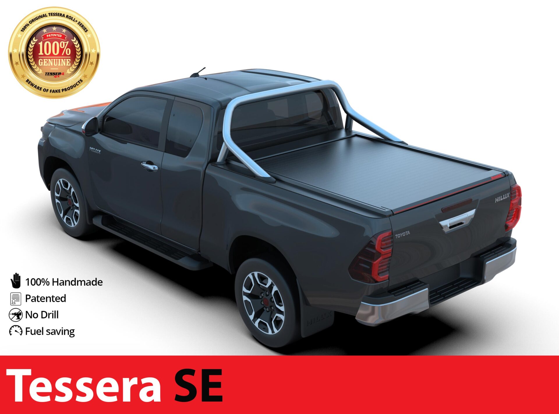Laderaumabdeckung Tessera SE für Toyota Hilux Revo 2016+ mit OEM Überrollbügel S/C TESS 15171 SE black matt Laderaumabdeckung Tessera SE für Toyota Hilux Revo 2016+ mit OEM Überrollbügel S/C TESS 15171 SE black matt