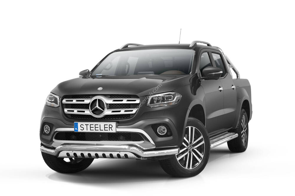 Frontschutzbügel mit Blech bis Kennzeichen - Mercedes-Benz X-Class (2017 -)