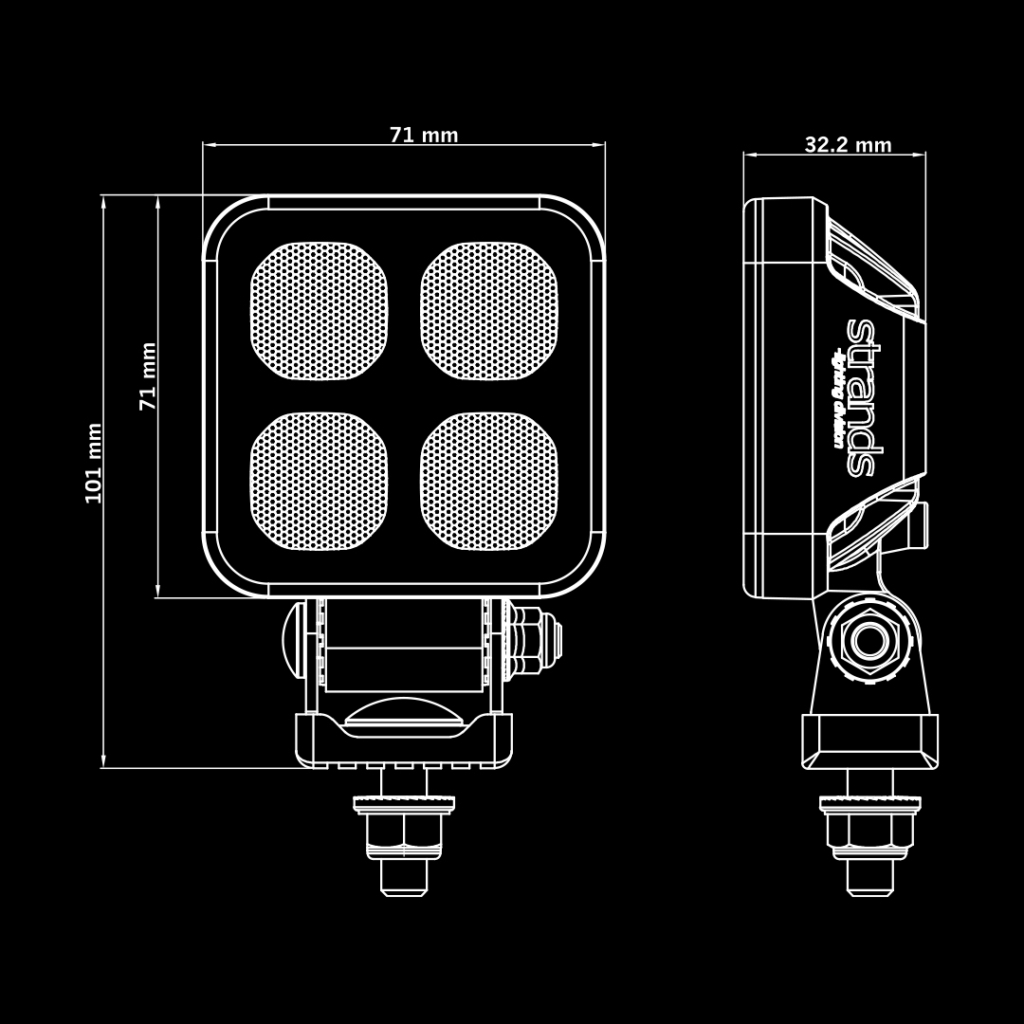 DARK KNIGHT HARDCORE MINI ARBEITSLEUCHTE LED