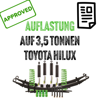 Gutachten zur Auflastung Toyota Hilux auf 3,5 Tonnen für Ironman Fahrwerk Gutachten zur Auflastung Toyota Hilux auf 3,5 Tonnen für Ironman Fahrwerk