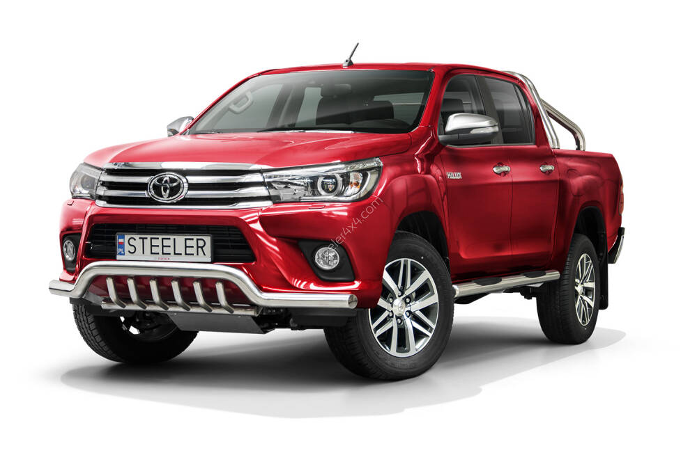 Frontschutzbügel mit Grill bis Kennzeichen - Toyota Hilux (2015 - 2018)