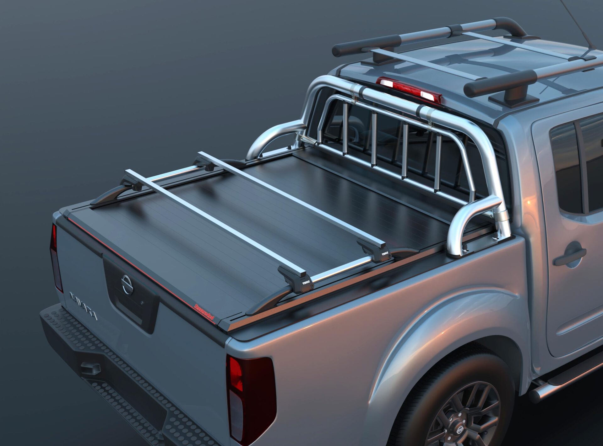 Laderaumabdeckung Tessera SE für Nissan Navara D40 D/C (SHORTBED 156cm) TESS 150 SE black matt