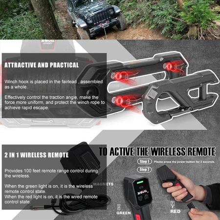 12V X-BULL Seilwinde 13500 LBS (6124 KG) Synthetikseil Offroad 4x4