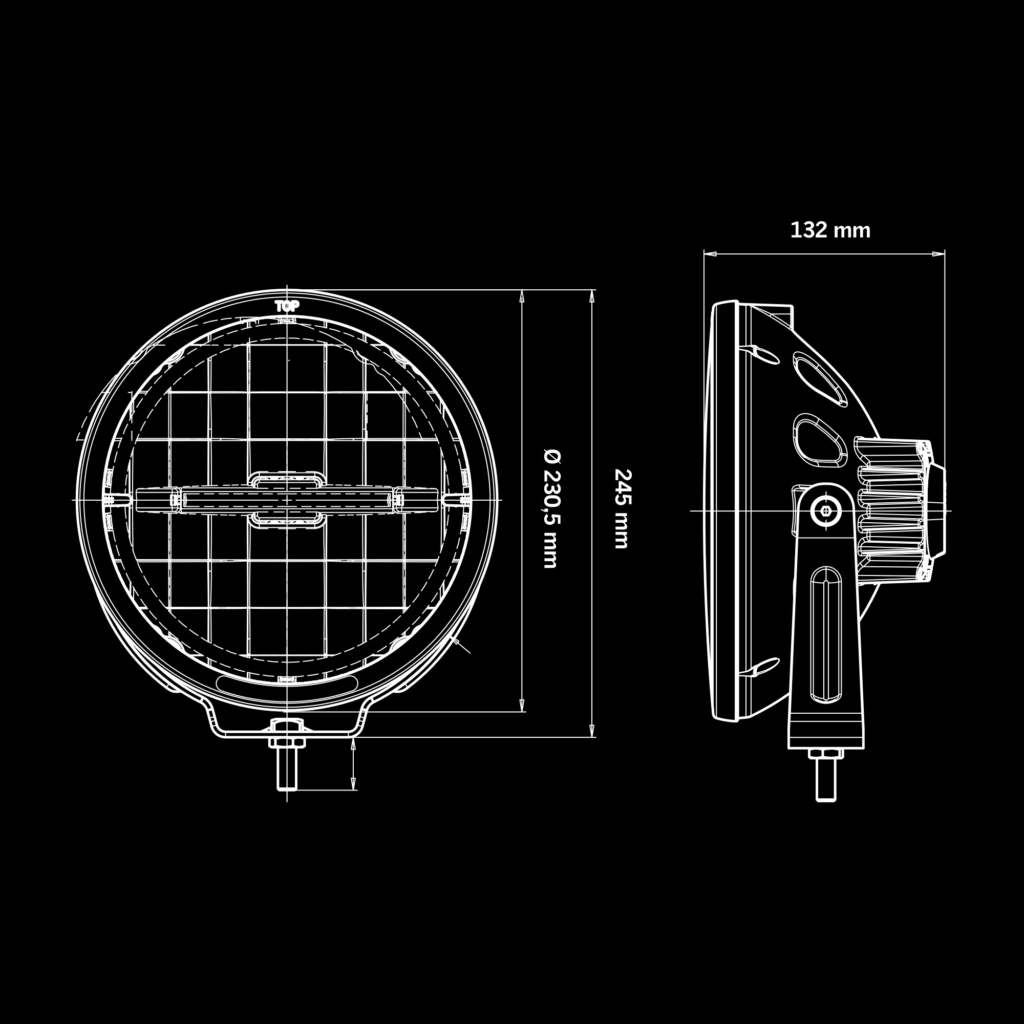 AMBASSADOR 9″ FAHRLICHT LED