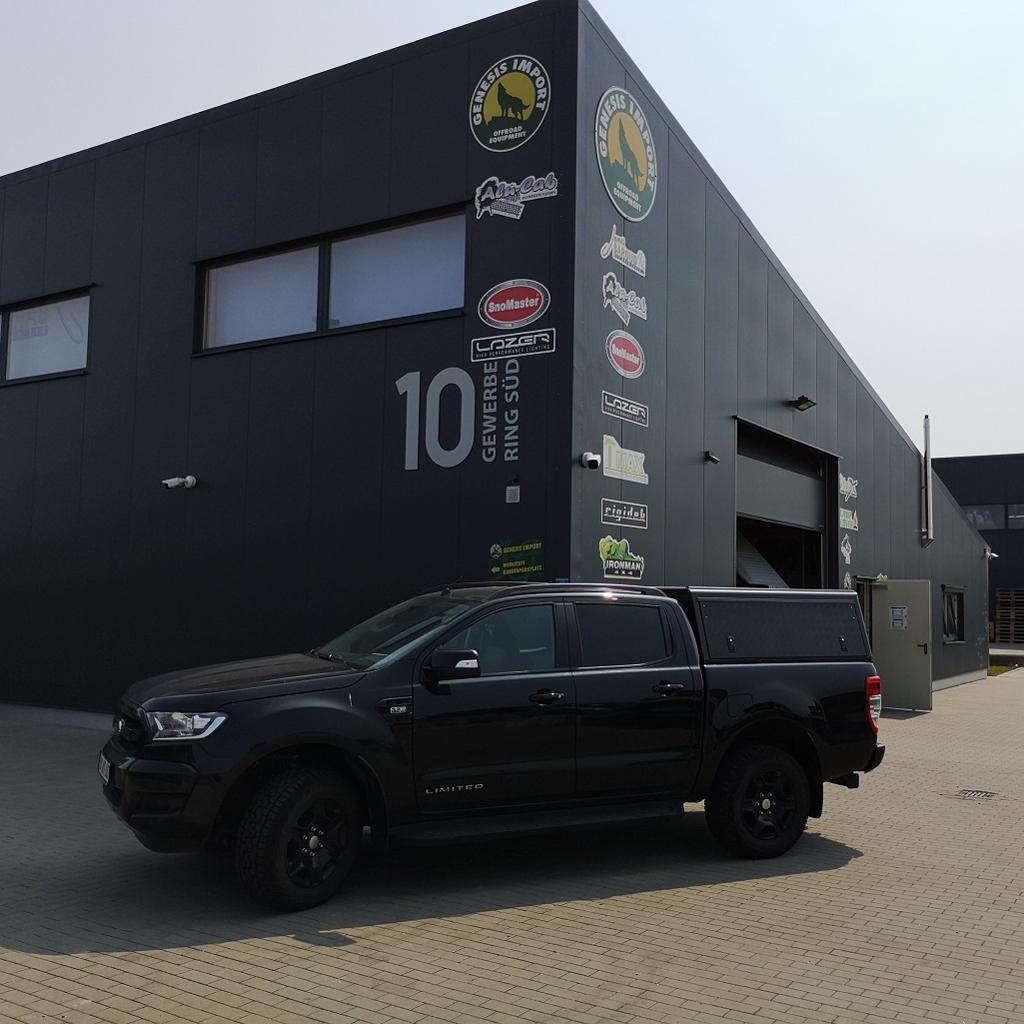 Alu-Cab Hardtop Explorer Ford Ranger 2012-22 Doppelkabine schwarz/ geriffelt